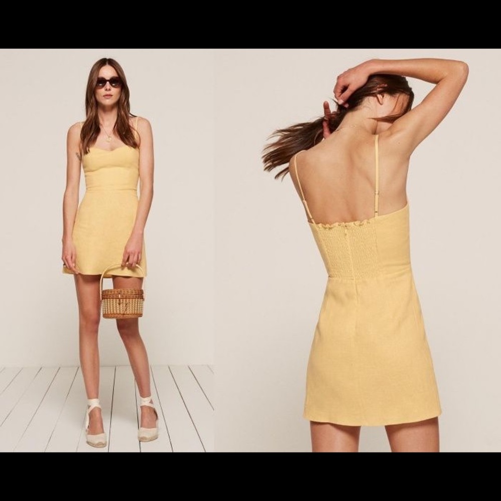 Yellow Reformation Audrey Dress